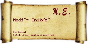 Moór Enikő névjegykártya