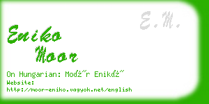 eniko moor business card